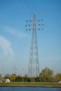 High voltage cable with a ball Stock Photos