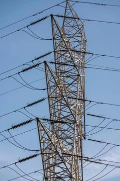 High voltage cable with a ball Foto stock