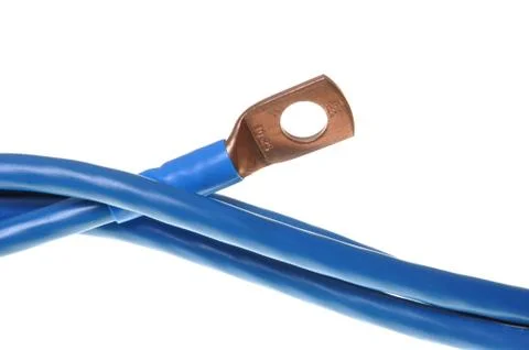 High-voltage cable with copper terminal Stock-Fotos