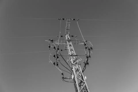 High voltage cable Stock Photos