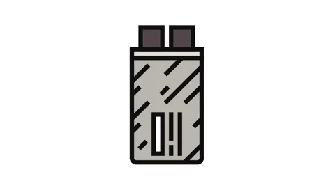 High voltage capacitor electronic component color icon animation Stock Footage 326097676