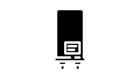 High voltage capacitor electronic component glyph icon animation Stock Footage 326745446
