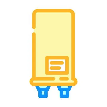 High voltage capacitor electronic component color icon vector illustration Illustrazione stock