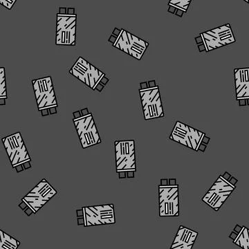 High voltage capacitor electronic component vector seamless pattern Stock Illustration