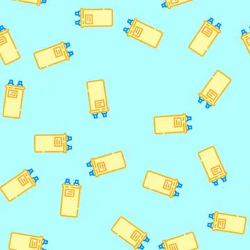 High voltage capacitor electronic component vector seamless pattern 스톡 일러스트