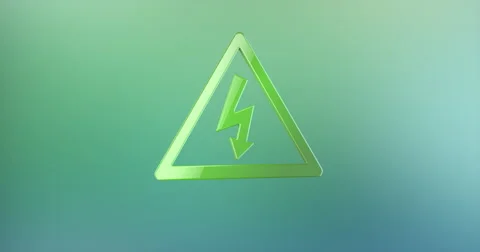 High Voltage Color 3d Icon Stock Footage 68031241