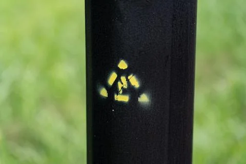 High voltage designations. Symbol of electrical danger Stock Photos