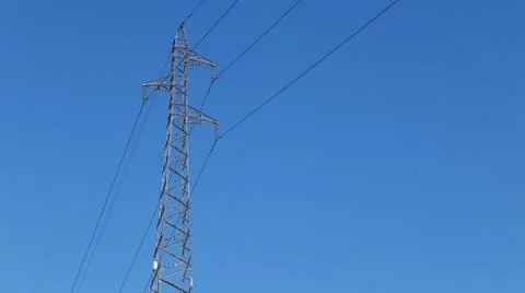 High voltage direct current line. Stockfoto's
