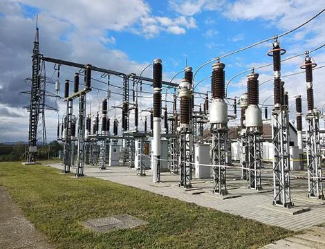 High voltage distributions Stock Photos