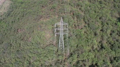 High voltage drone footage Stock Footage 236529163