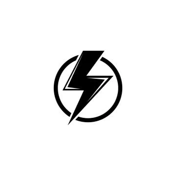 High Voltage, Electric Danger, Warning Flat Vector Icon Stock Illustration