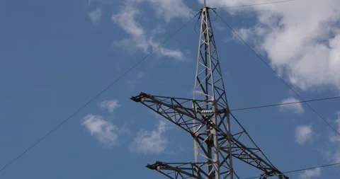 High-voltage electric tower. Stock Footage 155075748