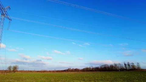 High Voltage Electric Tower With Insulators Stock Footage 144688583