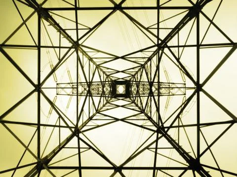 High voltage electric tower Stock Photos