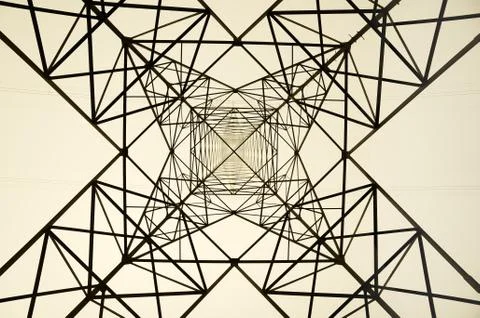 High voltage electric tower Stock Photos