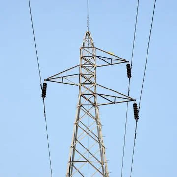 High voltage electric tower Stock Photos