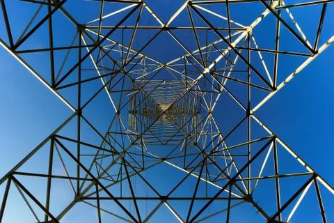 High voltage electric tower Stock Photos