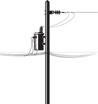 High-voltage electric transformer Stock Illustration