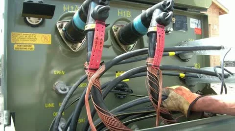 High Voltage Electrical Box - Electrician Working 스톡 동영상 12588324