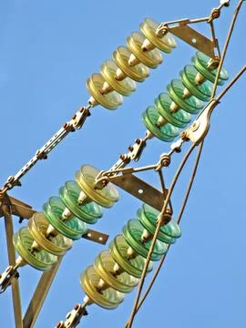 High voltage electrical insulator. Stock Photos