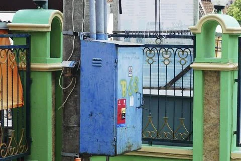 High voltage electrical network connection safety box Stock Photos