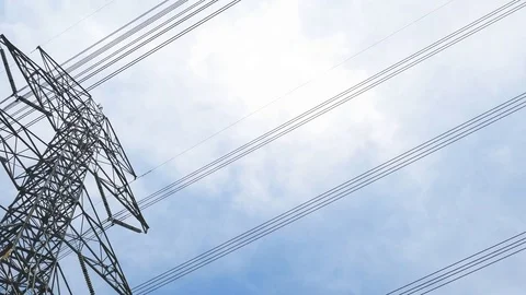 High voltage electrical post Vídeo Stock 79730664