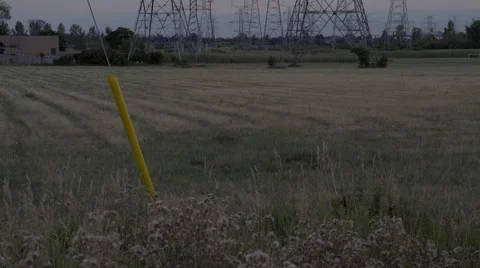 High voltage electrical power towers. 4K UHD. Stock Footage 65728421