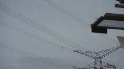 High voltage electrical power towers. 4K UHD. Stock Footage 65743815