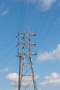 A high-voltage electrical pylon Stock Photos