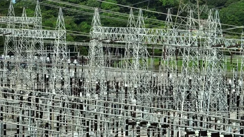 A high voltage electrical substation. Stock Footage 342101108