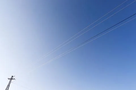 High voltage electrical tower Stock Photos