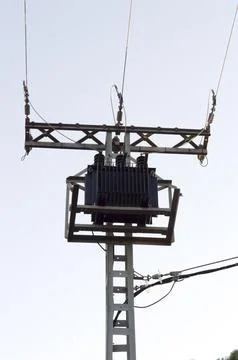 High voltage electrical tower Stock Photos