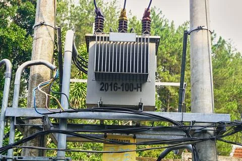 High voltage electrical transformer Stock Photos