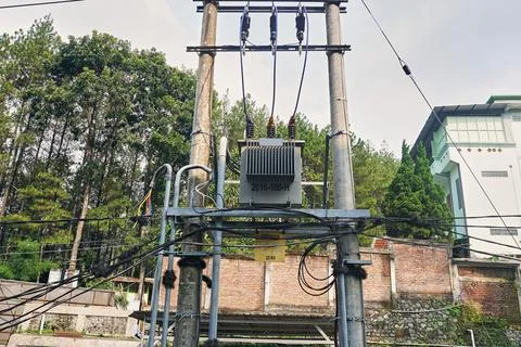 High voltage electrical transformer Stock Photos
