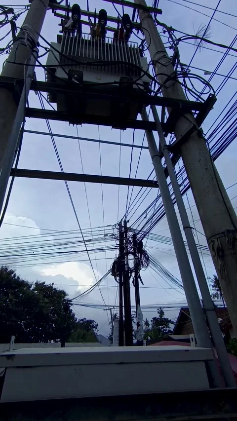 High voltage electrical transformer station. Stock-Footage 310183831