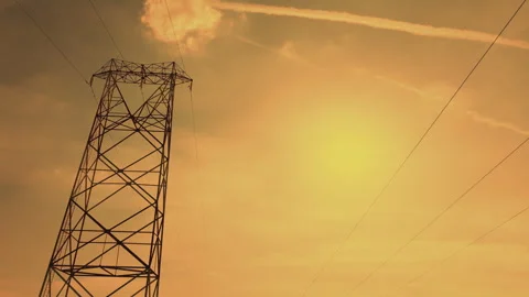High voltage electricity tower 스톡 동영상 250728439