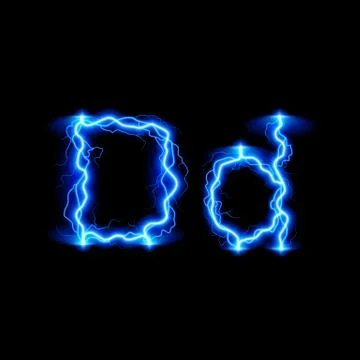 High voltage font Stock Illustration