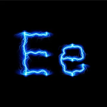 High voltage font Stock Illustration