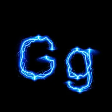 High voltage font Stock Illustration