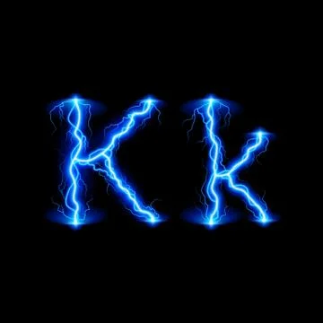 High voltage font Stock Illustration