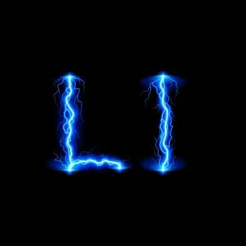 High voltage font Stock Illustration