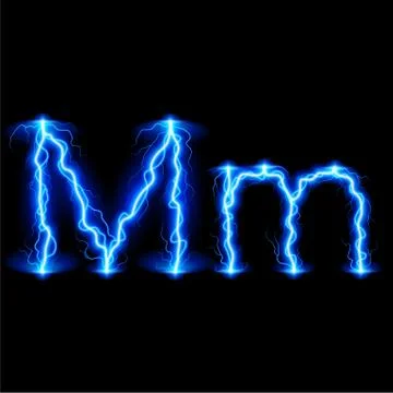 High voltage font Stock Illustration