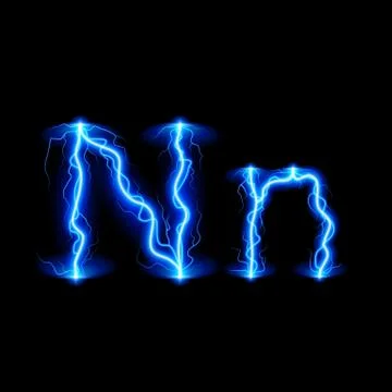 High voltage font Illustrazione stock