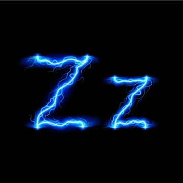 High voltage font Stock Illustration