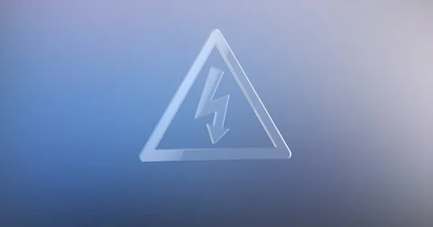 High Voltage Glass 3d Icon Video stock 68031399