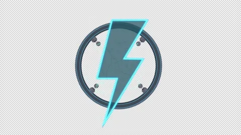 High voltage icon. Animation of electricity. Cartoon Stock Footage 167415977