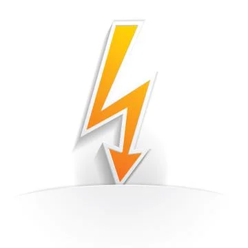 High voltage icon paper Stock Illustration