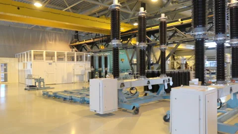 High-voltage insulator test bench 스톡 동영상 98493624