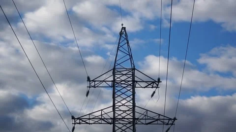 High voltage line 스톡 동영상 8664645