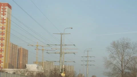 High Voltage Line Stock Footage 149843451